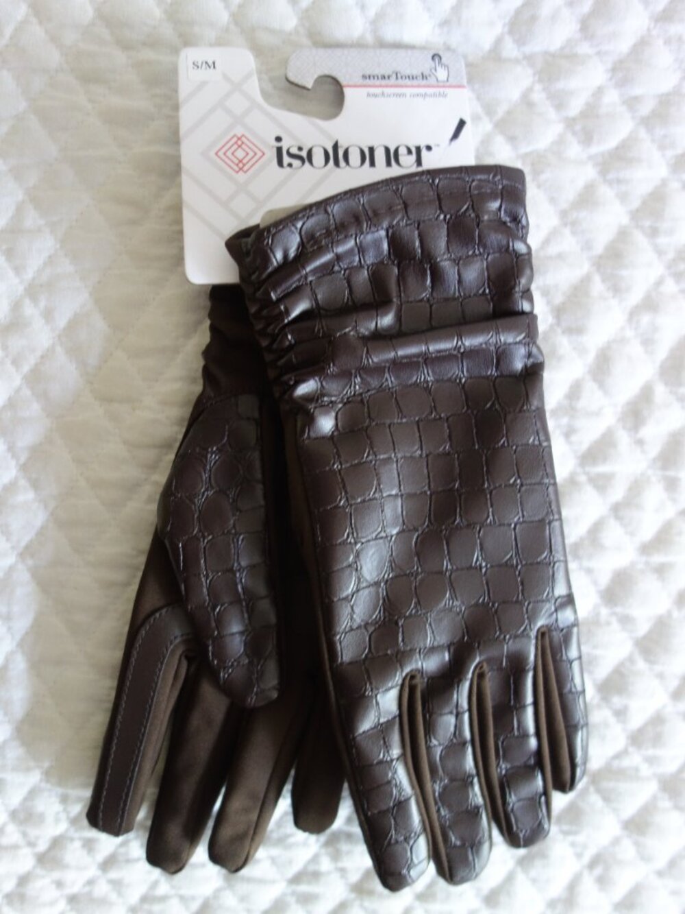 NWT $50 Two Pairs (Black/Brown) of Isotoner Gloves – S/M - Picture 2 of 9